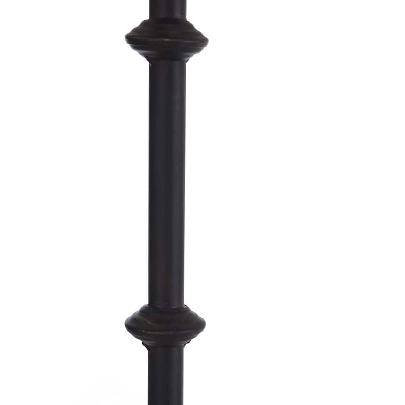 StyleCraft Fireside 27-inch Tri Foot Knob Detail Metal Candle Holder with Plate