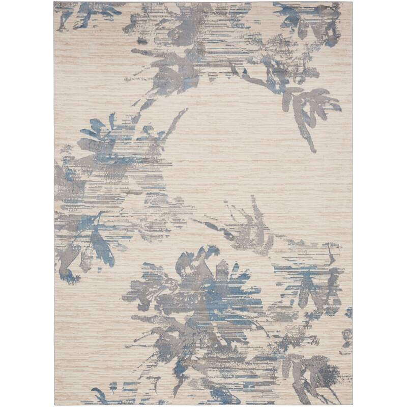 Calvin Klein Enchanting Botanical Floral Abstract Area Rug