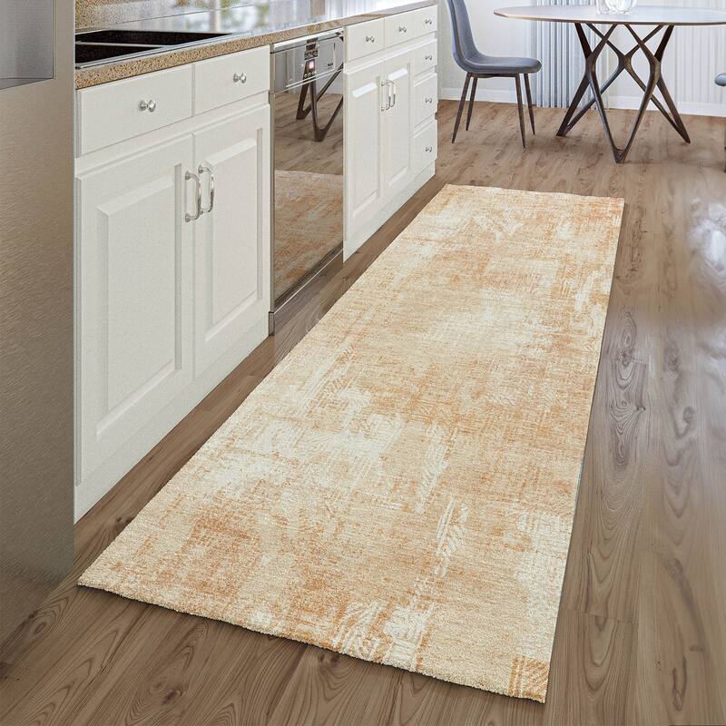 Premium Washable Super Soft Modern Imprints Mayfield Rug - Coral - 2' 3" x 7' 6"