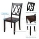 preview thumbnail 10 of 37, Roomfitters 5-Piece Dining Table Set, Rectangular Wood Kitchen Table and 4 X-back Chairs, Transitional Style