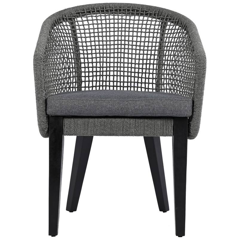 SAFAVIEH Outdoor Living Saxon Rope Chair (Set Of 2) - 24"W x 25"D x 33"H