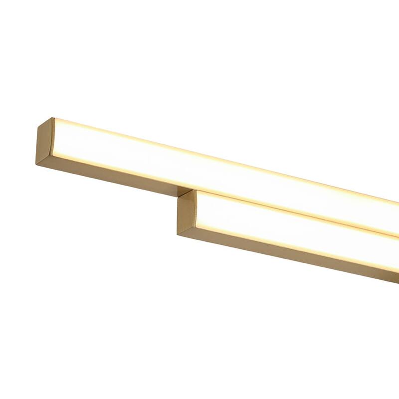Modern Staggered Strip Linear Dimmable LED Vanity Wall Light