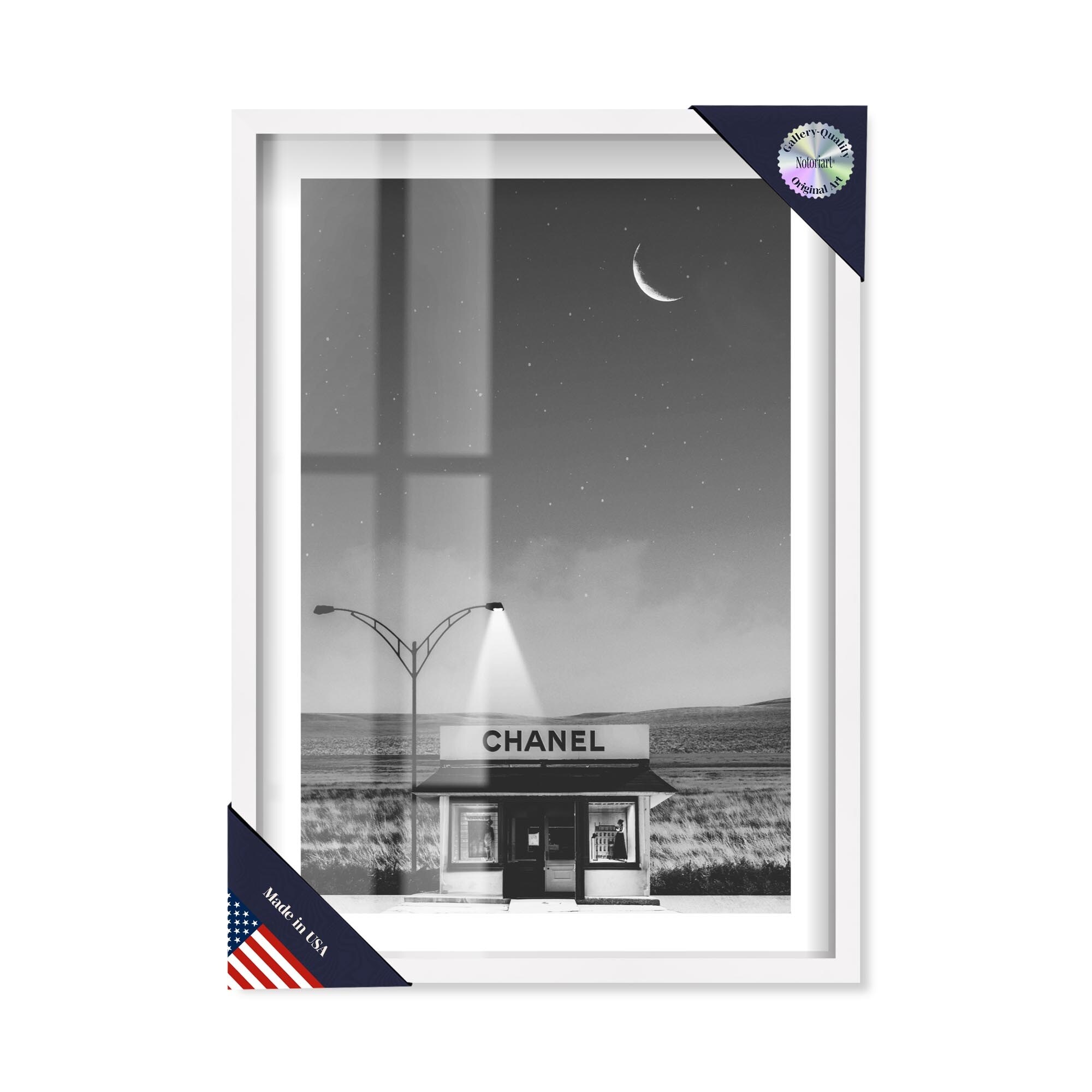 Glam at night Shadowbox Print by Notoriart