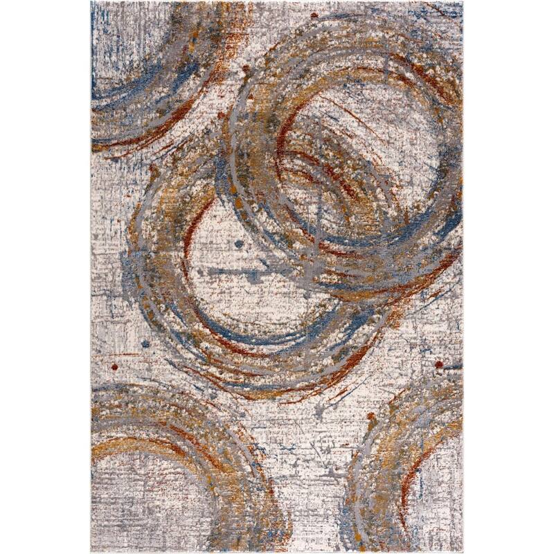 Luxe Weavers Abstract Circle Area Rug, Geometric Carpet
