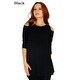 Simply Ravishing Women's Cold Shoulder Flare 3/4 Sleeve Blouse Top Tunic Shirt (Size: S-5X) - Thumbnail 13