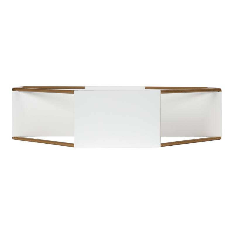Kate and Laurel Lintz Octagon Floating Wall Shelf