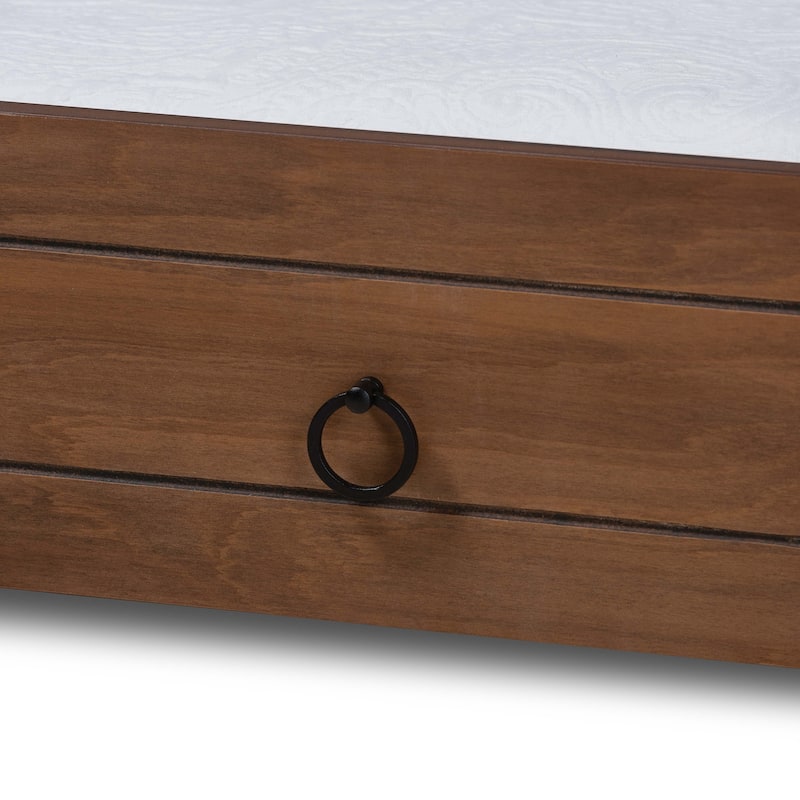 Alya Classic Traditional Farmhouse Twin Size Trundle (Trundle Only)