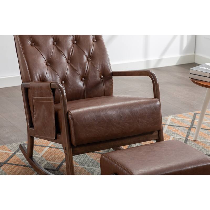 Rocking Armchair With Ottoman for Living Room