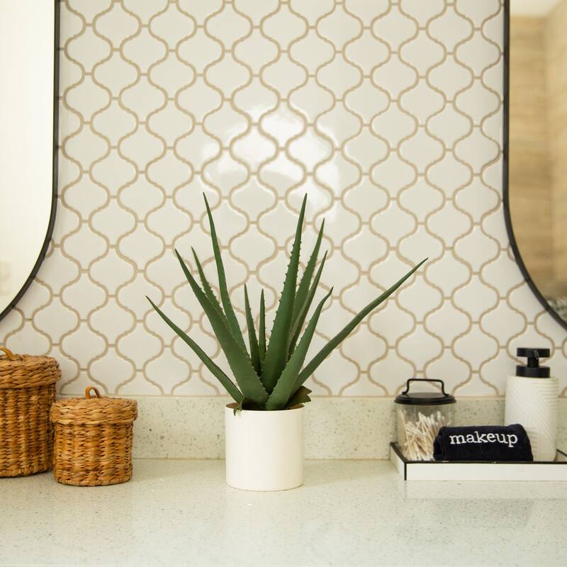 17.5-in Artificial Agave Plant - Green