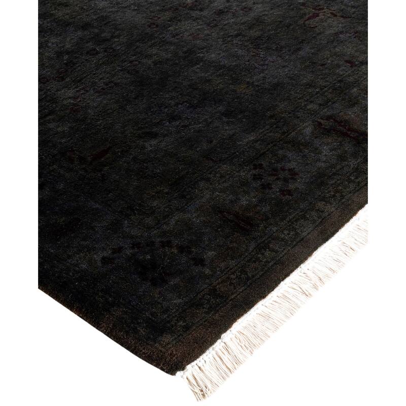 Overdyed One-of-a-Kind Hand-Knotted Area Rug - Brown - 3' 2" x 20' 8"