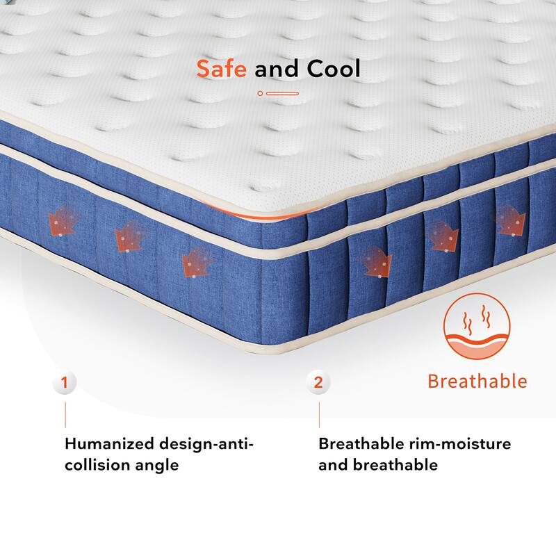Sweetnight 8 inch Gel Memory Foam Hybrid Mattress in a Box
