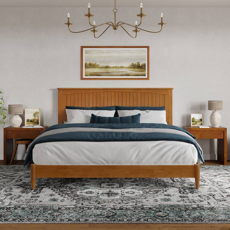 Naples Solid Wood Low Profile Platform Bed