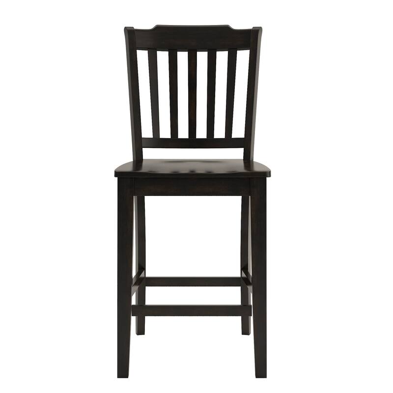 Eleanor Slat Back Wood Counter Chairs (Set of 2) by iNSPIRE Q Classic