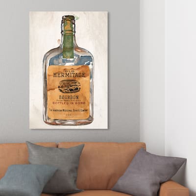 Wynwood Studio 'Bourbon Whiskey' Drinks and Spirits Wall Art Canvas Print Liquor - Brown, White