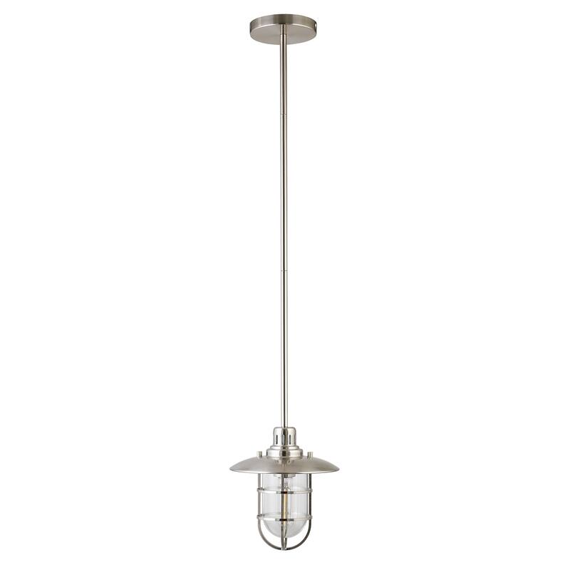 Bay 8.25" Wide Lantern Pendant with Glass/Metal Shade