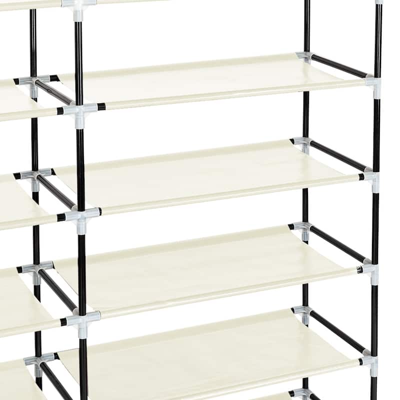 Fabric Cover 6-tier Portable Shoe Rack Closet