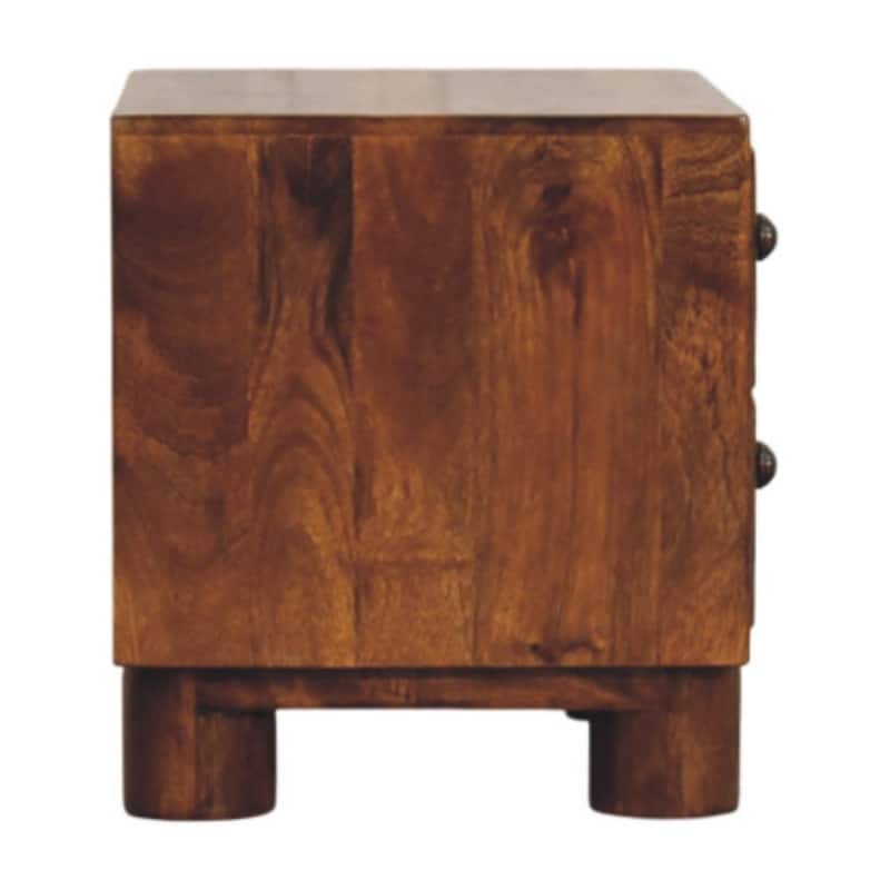 Artisan Furniture Solid Wood Tula 2 Drawer Chestnut Nightstand, Brown with 2 Drawers - N/A