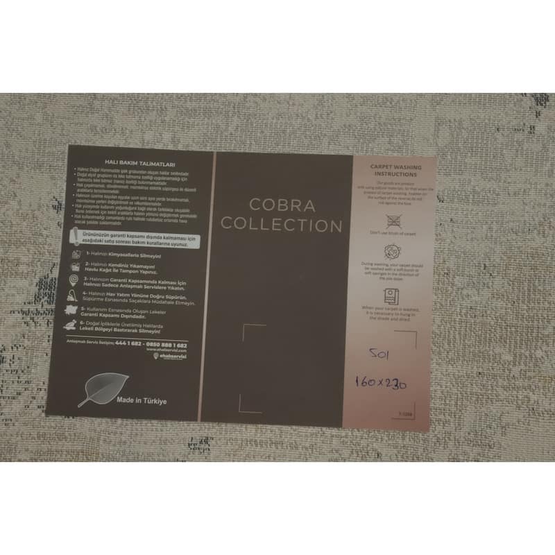 Machine Made Oriental Polyester Carpet Modern Abstract Beige & Ivories Abstract Area Rug - 7' 5'' X 5' 2''