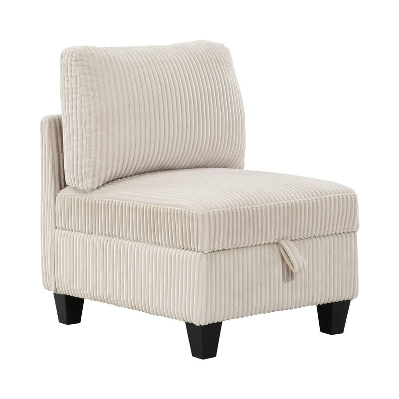 Kenlis Corduroy Living Room Sofa with Storage
