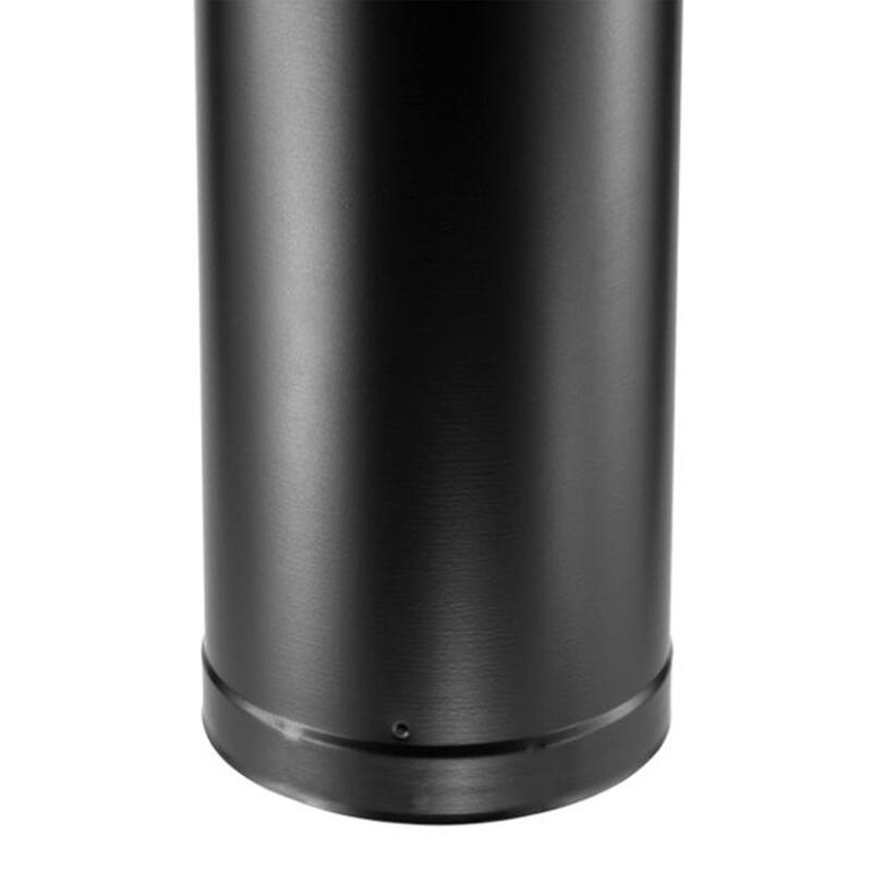DuraVent DVL 6 x 18 Inch Galvanized Steel Double Wall Pipe Connector, Black - 4.7