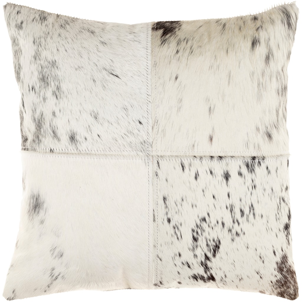 Gregery Hair on Hide Patchworked Rustic Throw Pillow
