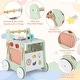 preview thumbnail 7 of 8, Costway 6-in-1 Baby Push Walker Wooden Strollers Learning Activity - See Details