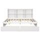 preview thumbnail 25 of 33, Twin/ Full Size Minimalistic Platform Bed Frame w/ Bookcase & Drawers