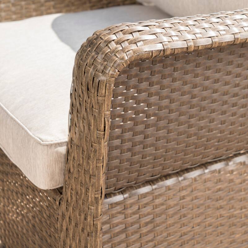 Alhambra Wicker 5-piece Outdoor Club Chairs and Firepit Set by Christopher Knight Home