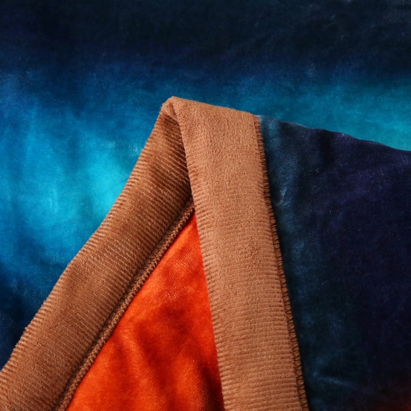 3 Ply Reversible Fleece Comforter for Winter 85"x93" 8lbs