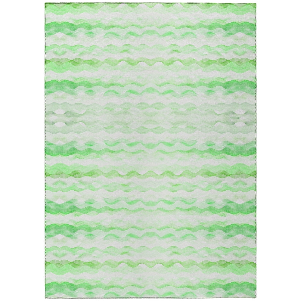 Indoor/ Outdoor Surfside Ombre Wave Washable Rug New