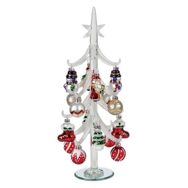 Shop 14 Clear Artificial Christmas Table Top Tree With Ornaments Overstock 16610783