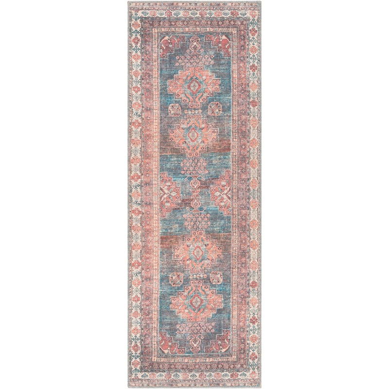 Livabliss Traditional Colin Medallion Washable Area Rug