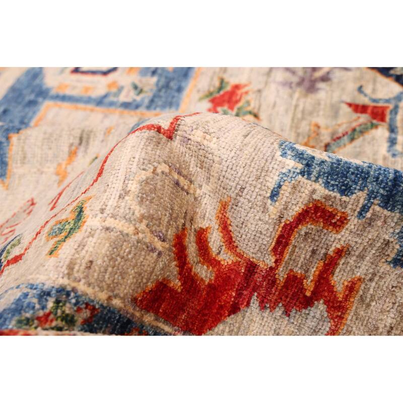 ECARPETGALLERY Hand-knotted Aryana Light Grey Wool Rug - 9'1 x 11'8