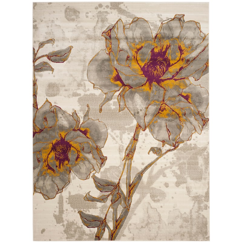 SAFAVIEH Porcello Adelphine Modern Watercolor Floral Rug