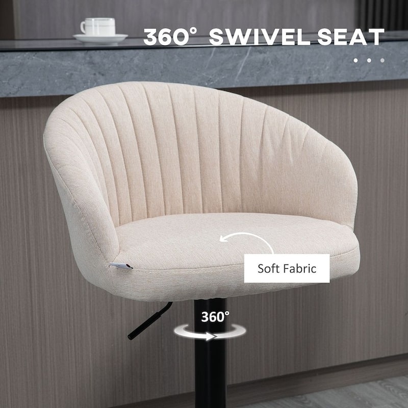 Moern Adjustable Swivel Bar Stools with Backs Set of 2