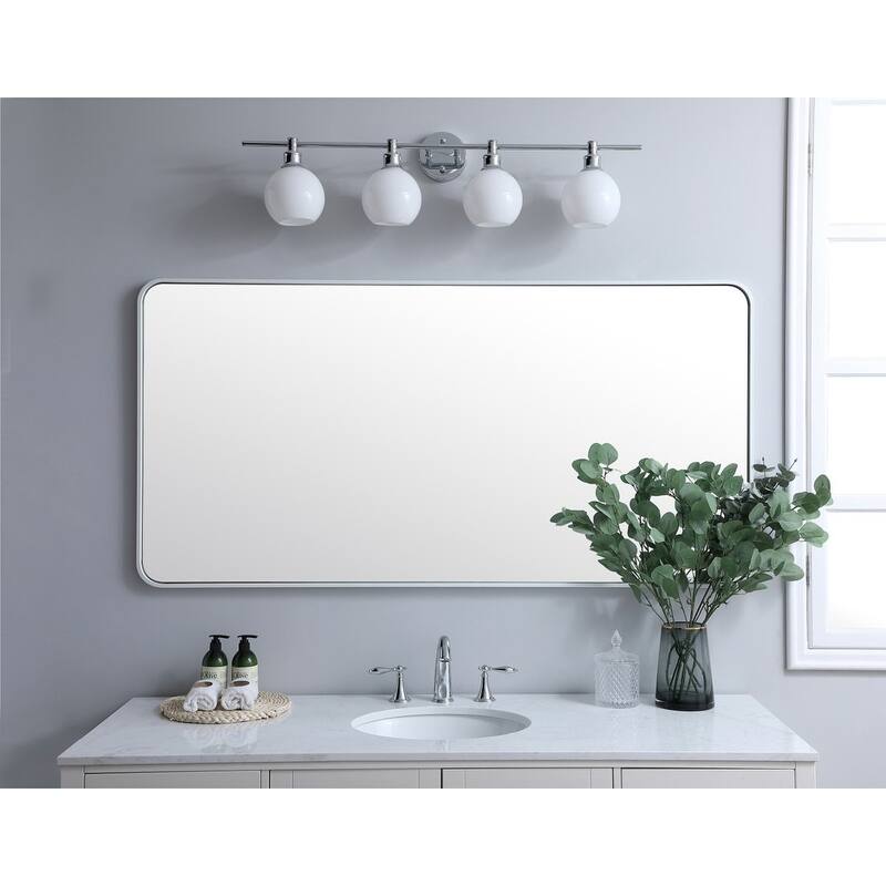 Ezra Soft Corner Metal Rectangular Mirror