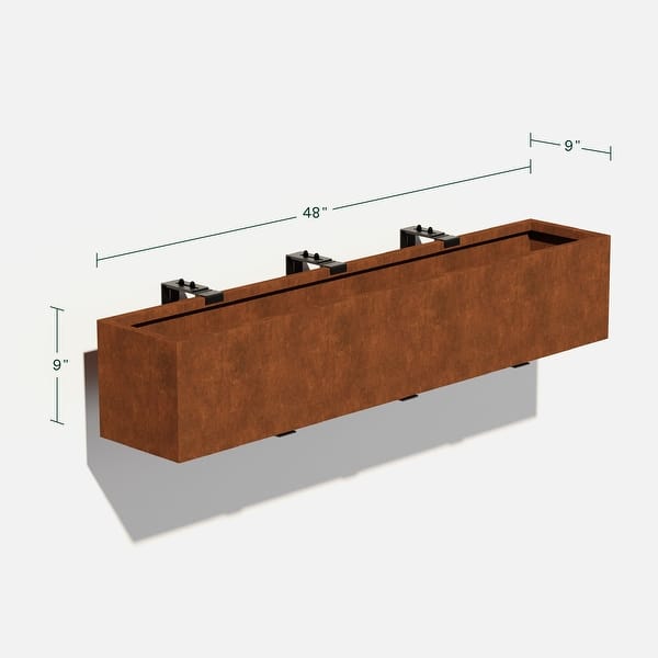 Corten Railing Corten Steel Railing Planter - Bed Bath & Beyond - 32363299