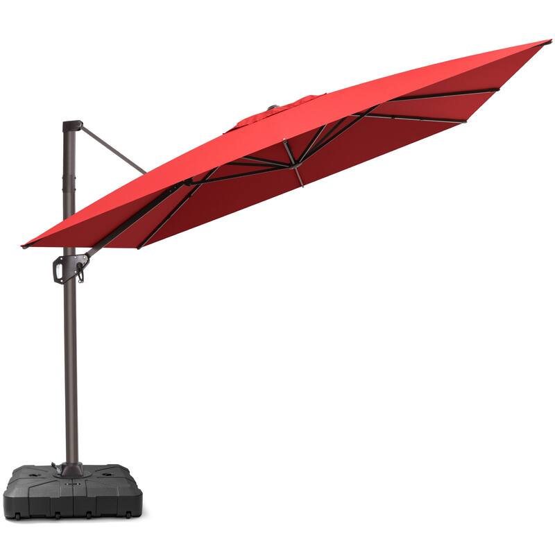 Crestlive Products Outdoor 10ft Patio Cantilever Offset Umbrella with Base