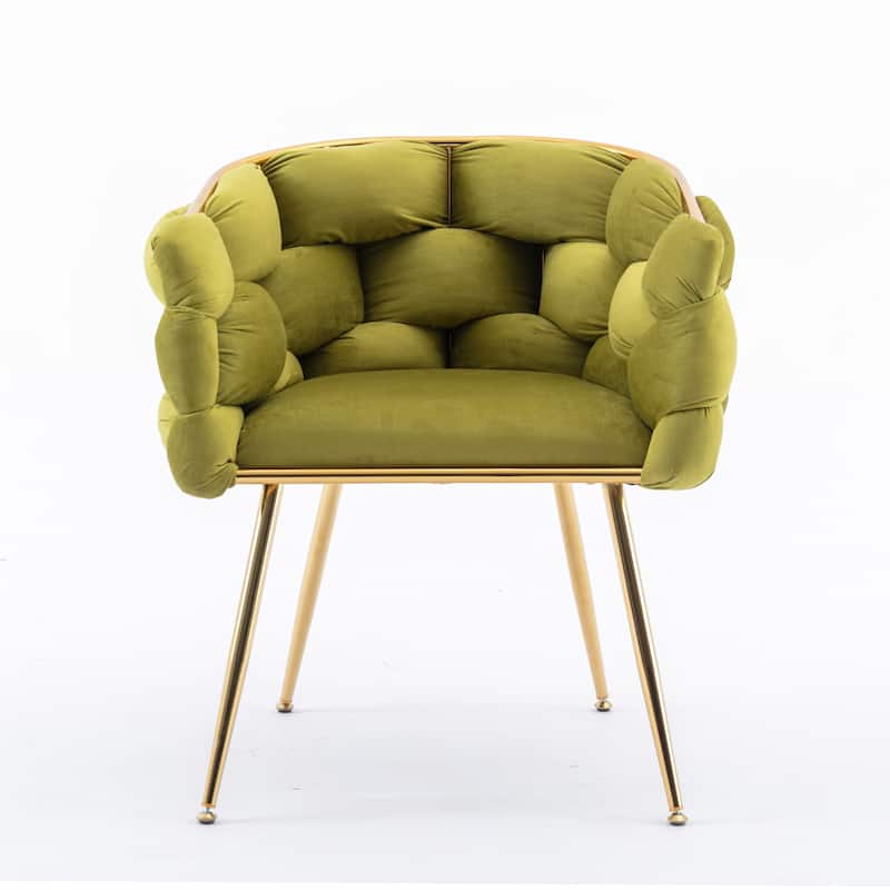 Olive Green 28.7" Velvet Upholstered Accent Chair