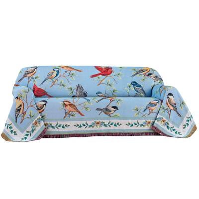 Songbirds and Branches Tapestry Furniture Throw Blanket - Sofa
