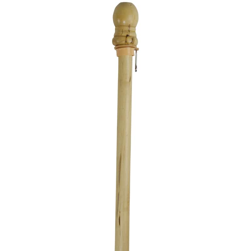 5' Wooden Flagpole with Anti-Furling Ring and Bracket Kit - 60"
