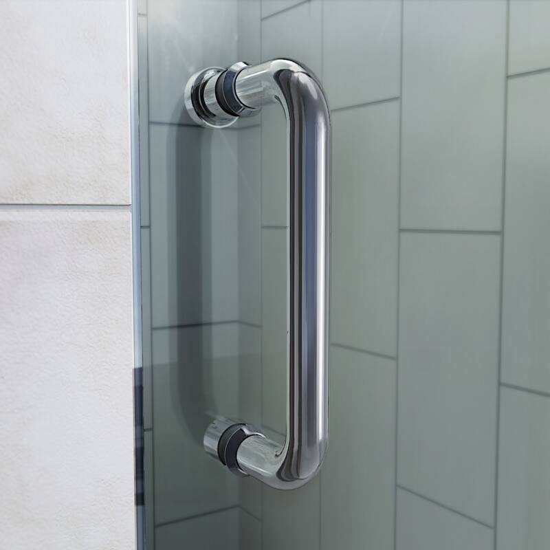 DreamLine Flex 32 in. D x 42 in. W x 74 3/4 in. H Pivot Shower Door and Shower Base Kit - 32" x 42"