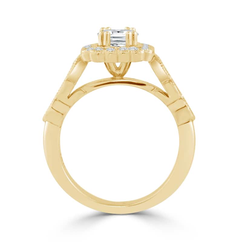 Auriya 14k Gold 2 1/2ctw Vintage Radiant-cut Halo Diamond Engagement Ring (H-I, SI1-SI2)