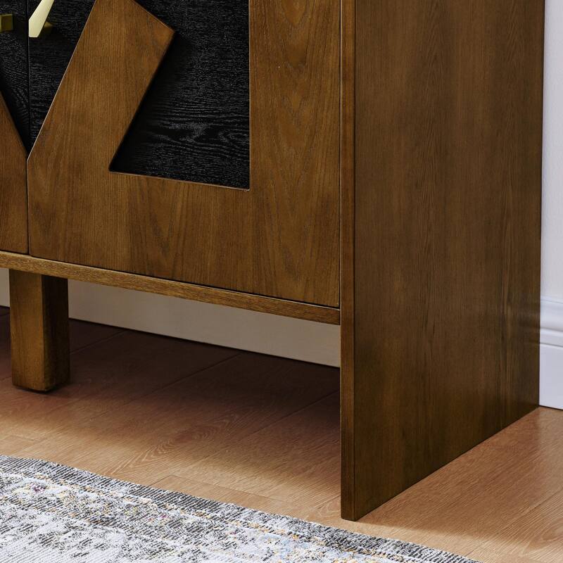Mid Century Sideboard - 60" TV Stand with Adjustable Shelves