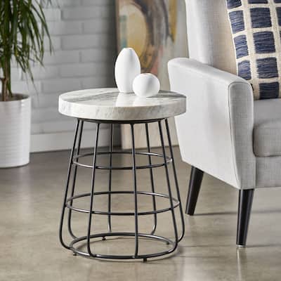 Thick Marble Side Table