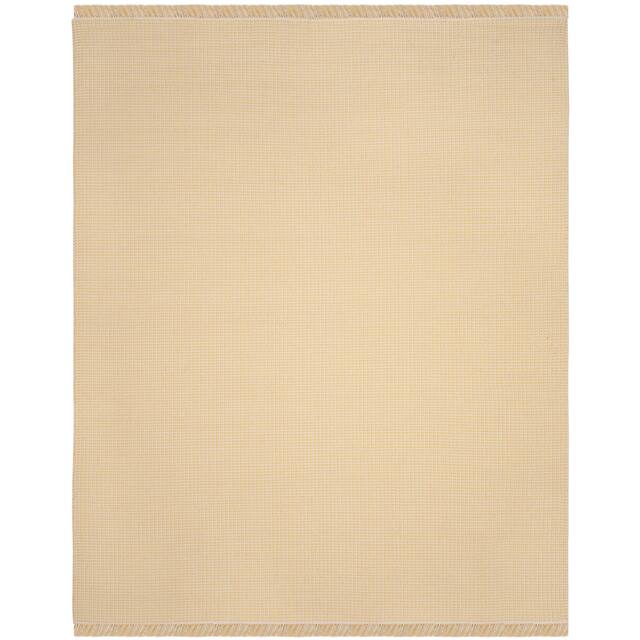 SAFAVIEH Handmade Montauk Rukhsana Flatweave Cotton Fringe Rug