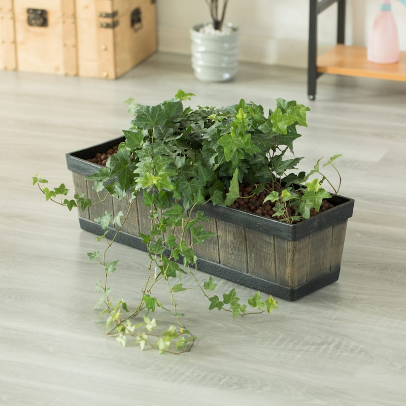 Outdoor Rectangle Planter Box, Vegetables or Flower Planting Pot