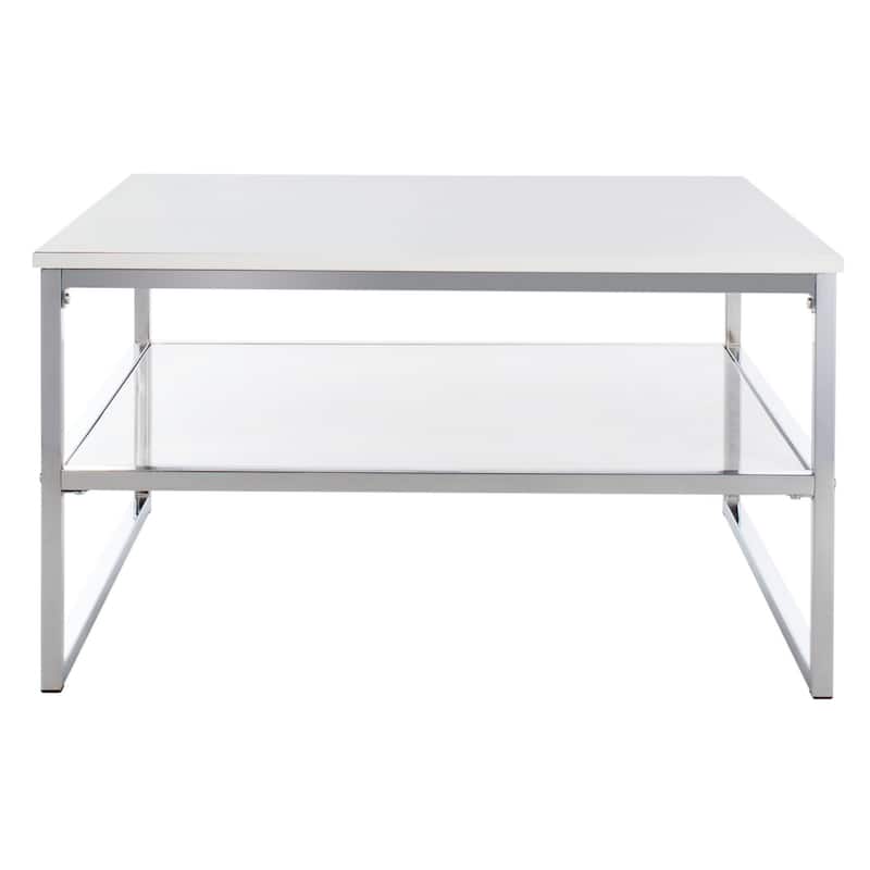 SAFAVIEH Aliza 2-Tier Modern Glam Square Coffee Table - 30" x 30" x 16.5"