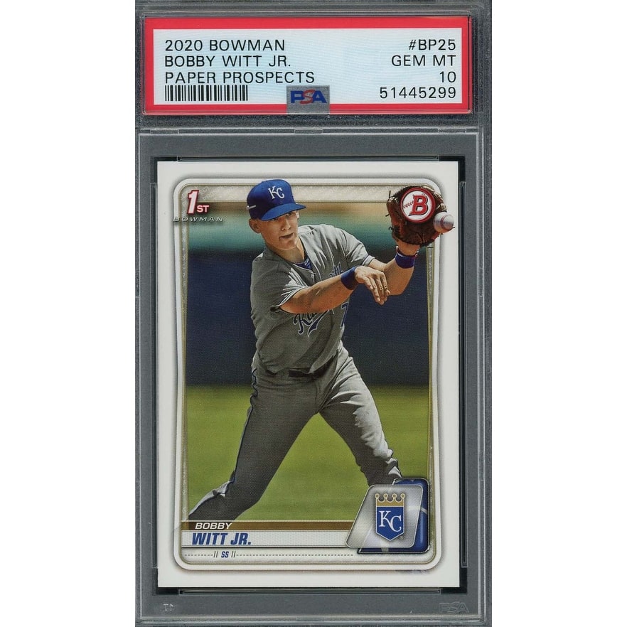Bobby Witt Jr 2020 Bowman Paper Prospects Rookie Card RC #BP25 Graded PSA 10 - 8'6" x 11'6"