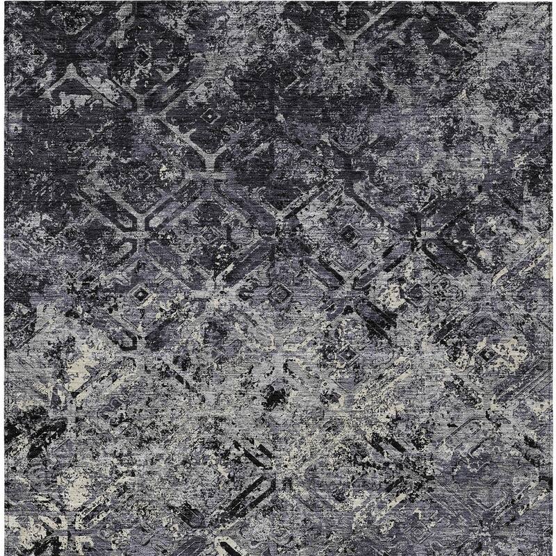 HomeRoots Geometric Transitional Rectangle Outdoor Rug